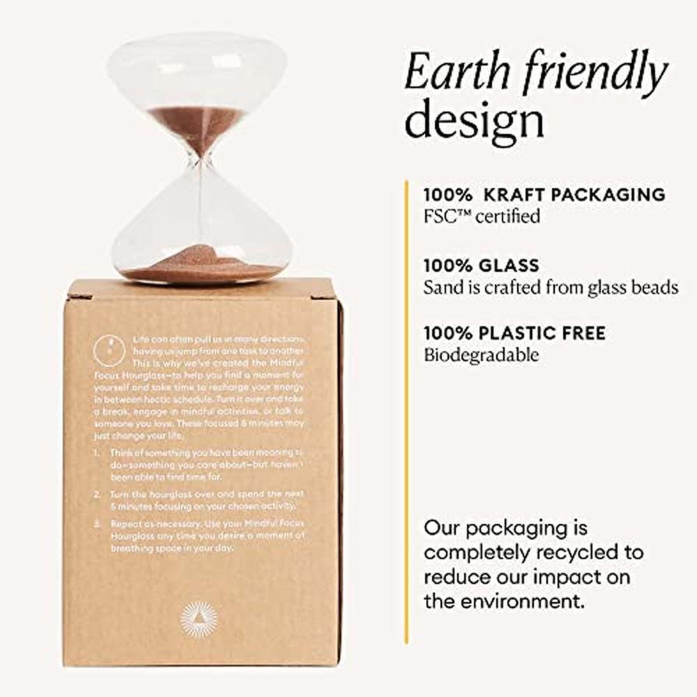Time Management Luxury: Mindful Focus 5-Minute Hourglass – In Use