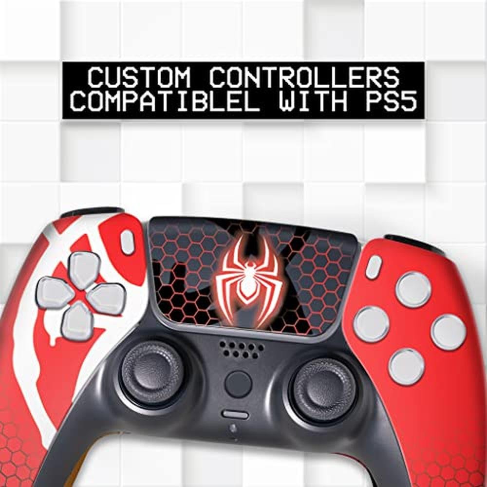 Spiider-Man Morales Custom PS-5 Controller Wireless – Side View