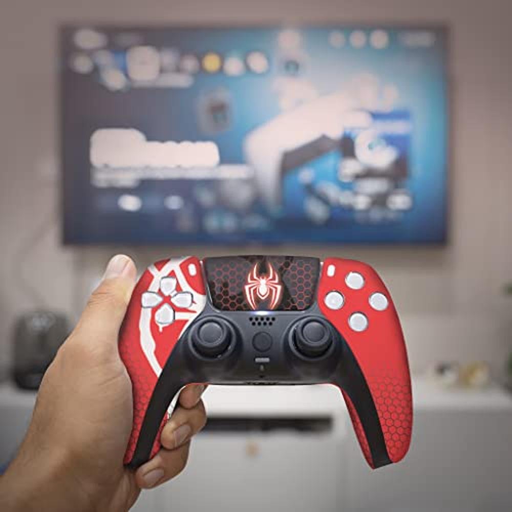 Spiider-Man Morales Custom PS-5 Controller Wireless – In Use
