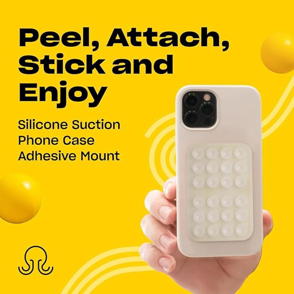 Classic: Silicone Suction Phone Case Adhesive Mount – Side View