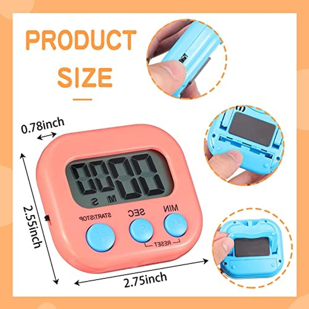 Timers Flutesan: Flutesan 16 Pack Digital Classroom Timers – Side View