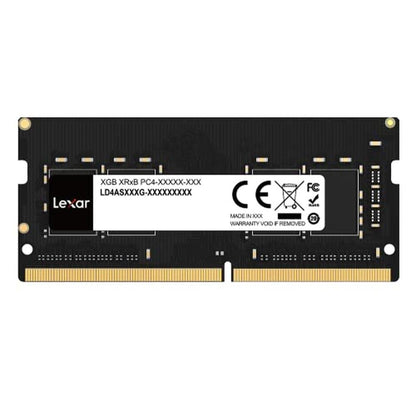 Lexar 16GB: Lexar Single DDR4 SODIMM RAM 3200MT/s CL22 – Front View