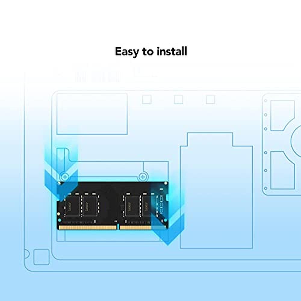 Lexar 16GB: Lexar Single DDR4 SODIMM RAM 3200MT/s CL22 – In Use