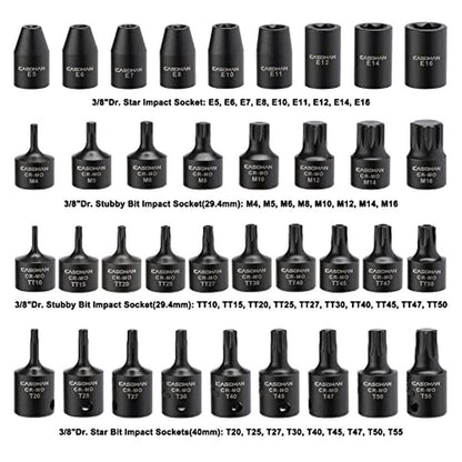 Bit Impact: CASOMAN 84 Pieces 3/8 Dr. Master Hex & Torx Bit – In Use