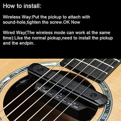 Pickup Acoustic: X2 Wireless & Wired Acoustic Guitar Pickup – Side View