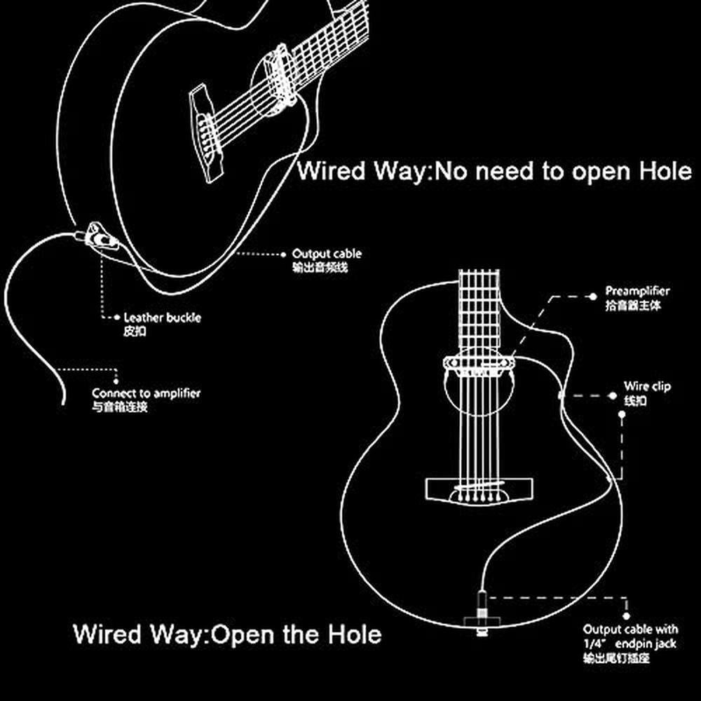 Pickup Acoustic: X2 Wireless & Wired Acoustic Guitar Pickup – Close-up Detail