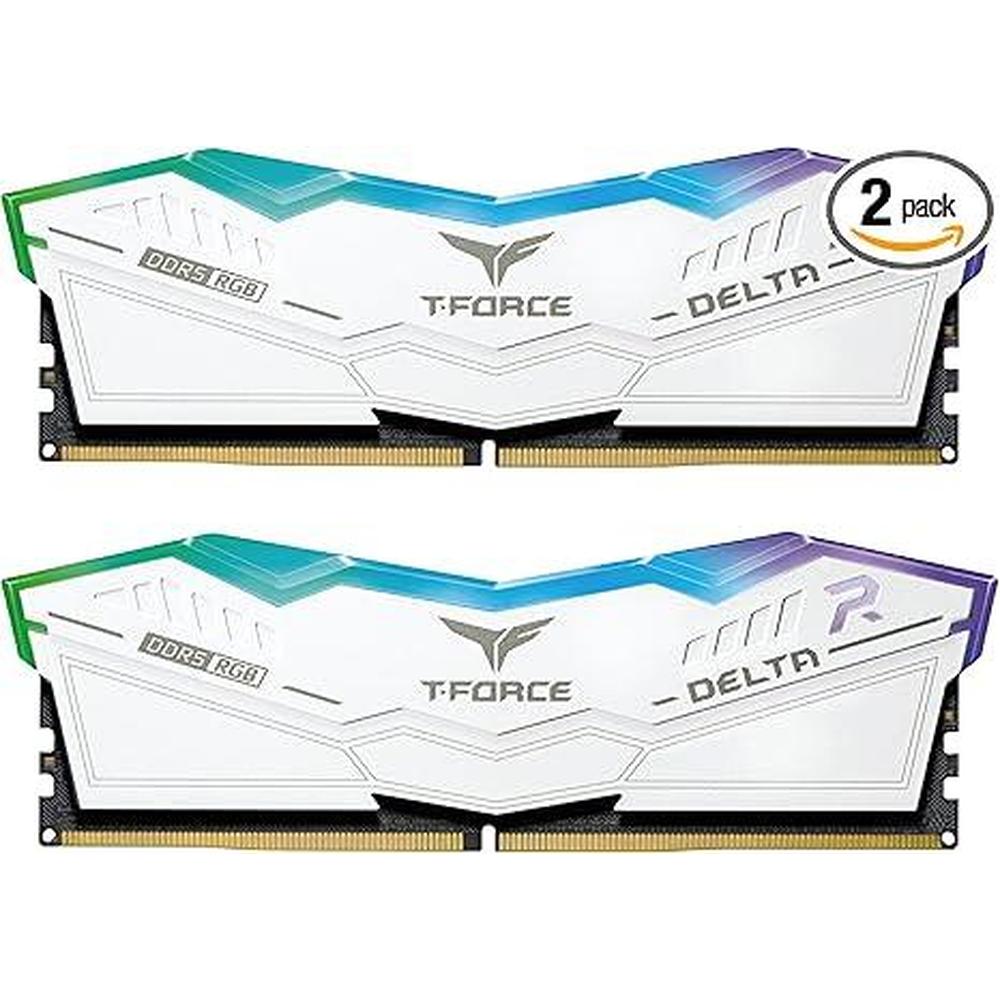 RAM TeamGroup T-Force Delta RGB DDR5 32GB 2x16GB 6400MHz – Front View
