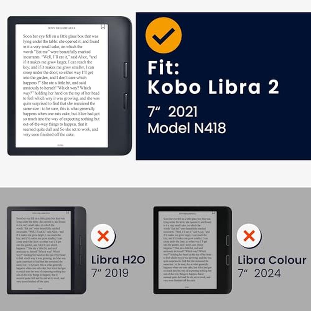 Kwmobile Case: Kwmobile Origami Case Compatible with Kobo – Side View