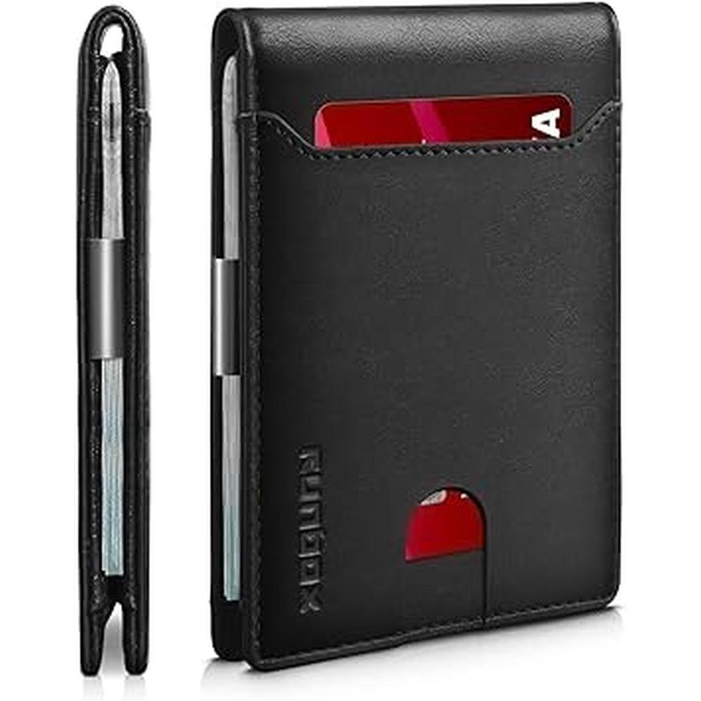 Runbox Wallet: Runbox Slim Leather Money Clip – Front View