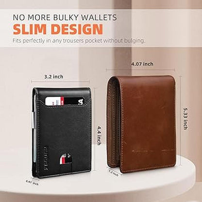 Runbox Wallet: Runbox Slim Leather Money Clip – Close-up Detail