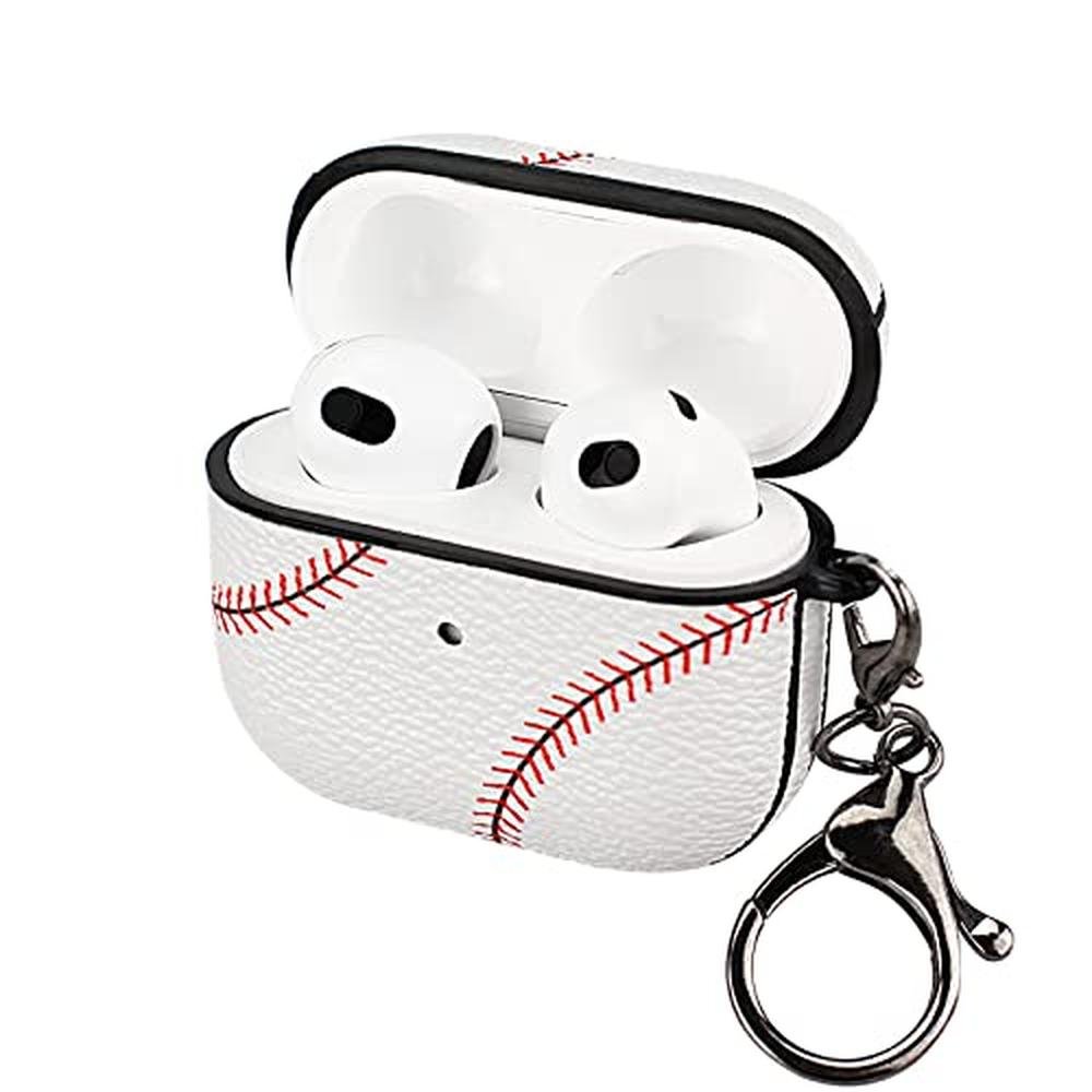 Case AirPods 3: Premium Full Protective Durable Baseball – Front View