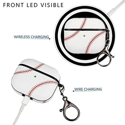 Case AirPods 3: Premium Full Protective Durable Baseball – Side View