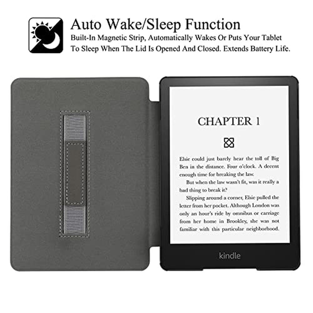 Kindle Paperwhite: REASUN Premium PU Leather Case for – Close-up Detail