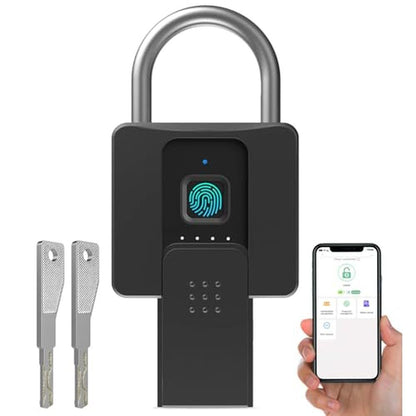 Fingerprint Padlock with Key: Dhiedas Heavy Duty – In Use
