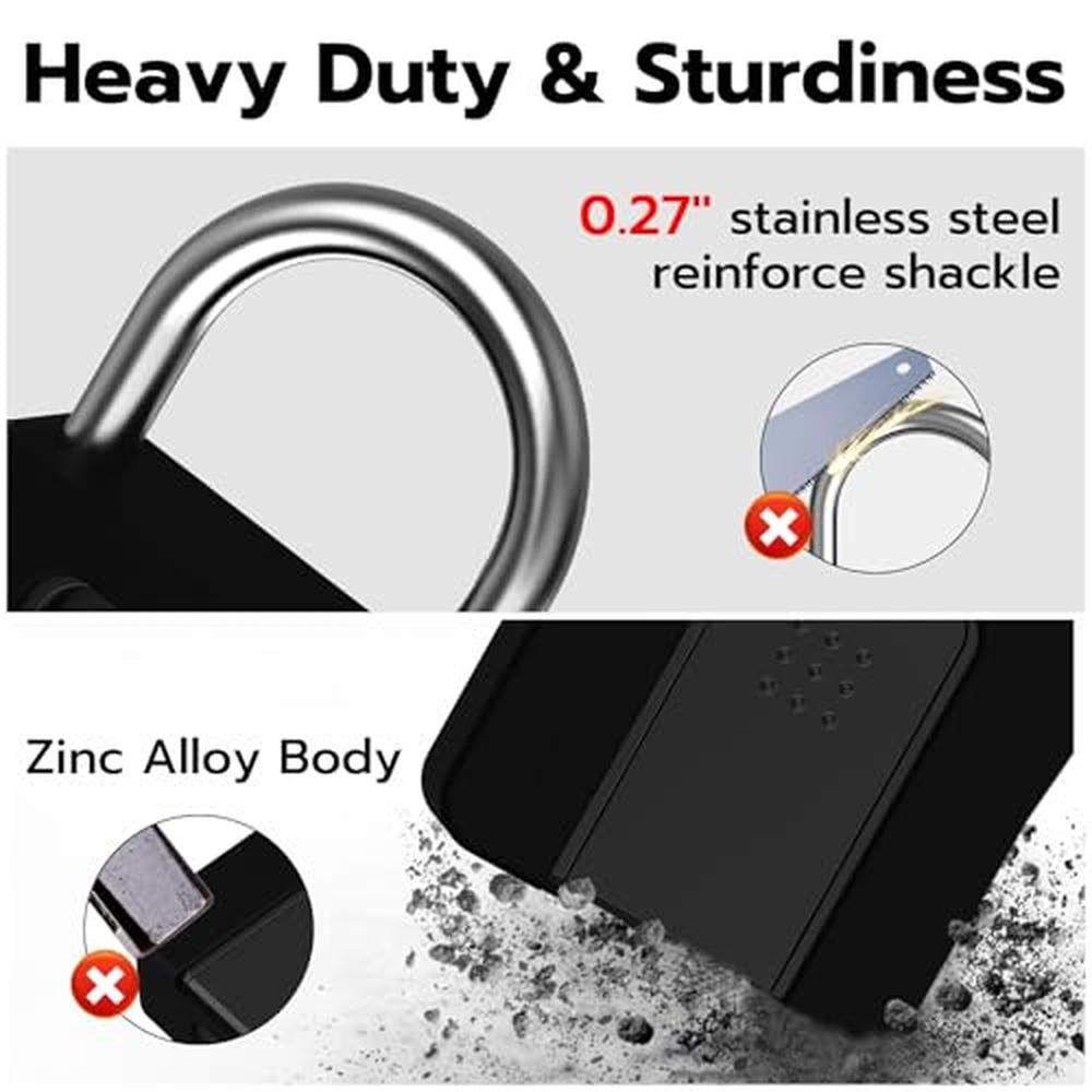 Fingerprint Padlock with Key: Dhiedas Heavy Duty – Packaging