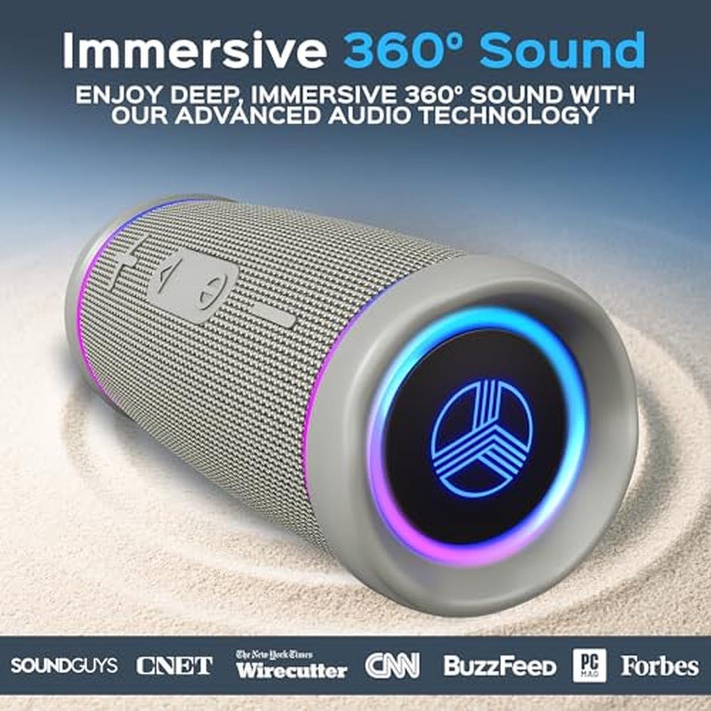 TREBLAB HD77: Premium Wireless Bluetooth Speaker – Side View