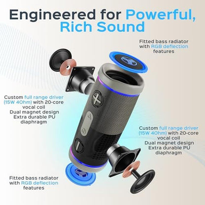 TREBLAB HD77: Premium Wireless Bluetooth Speaker – Close-up Detail