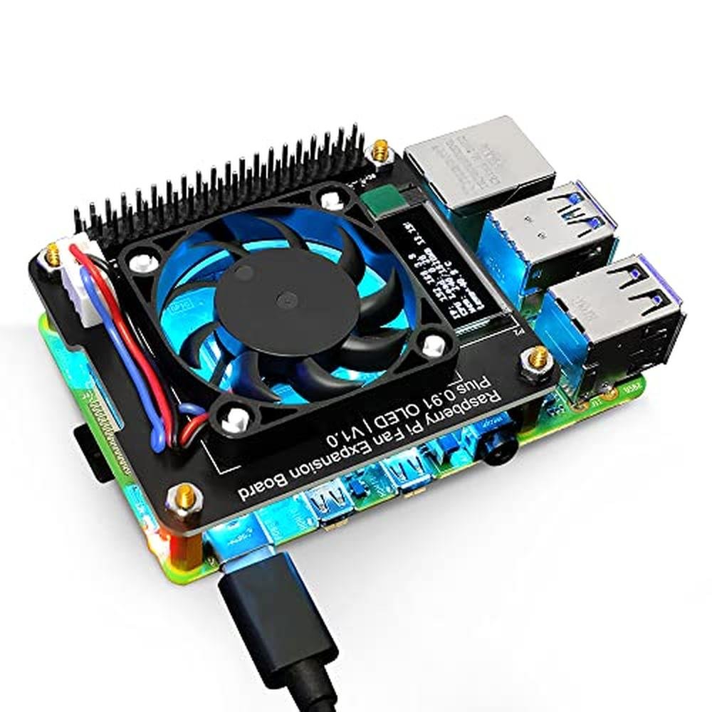 Fan Raspberry Pi 4: Geeekpi Fan Hat for Raspberry Pi 4 – Front View