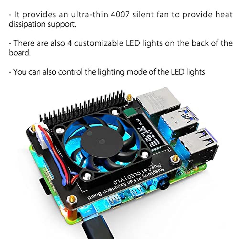 Fan Raspberry Pi 4: Geeekpi Fan Hat for Raspberry Pi 4 – Close-up Detail