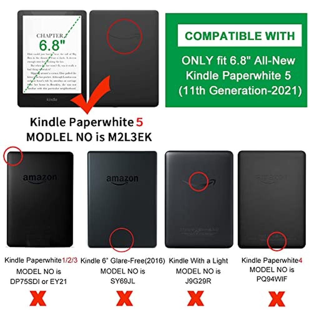 Kindle Paperwhite Case: Chineestyle Slim Fit TPU Gel – Side View