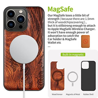 Wood Case: Carveit Magnetic Wood Case for iPhone 13 Pro – In Use