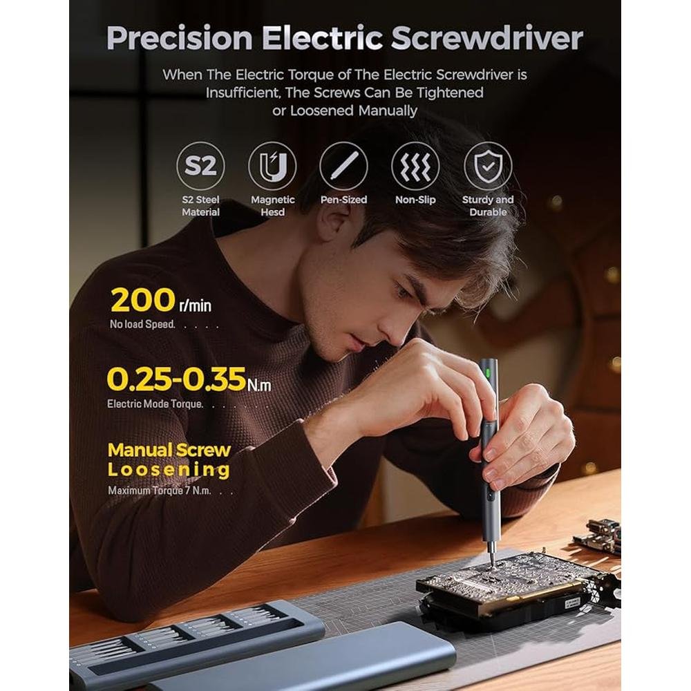 Lifegoo Screwdriver: Lifegoo Mini Electric 62-in-1 Cordless – In Use