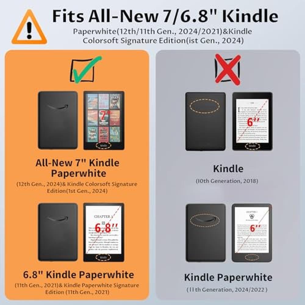 Case Kindle: VORI Stand Case for 7.6.8 Kindle Paperwhite – Side View