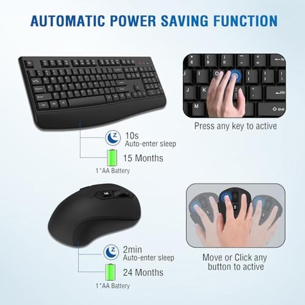 Wireless Keyboard Mouse Combo – Close-up Detail