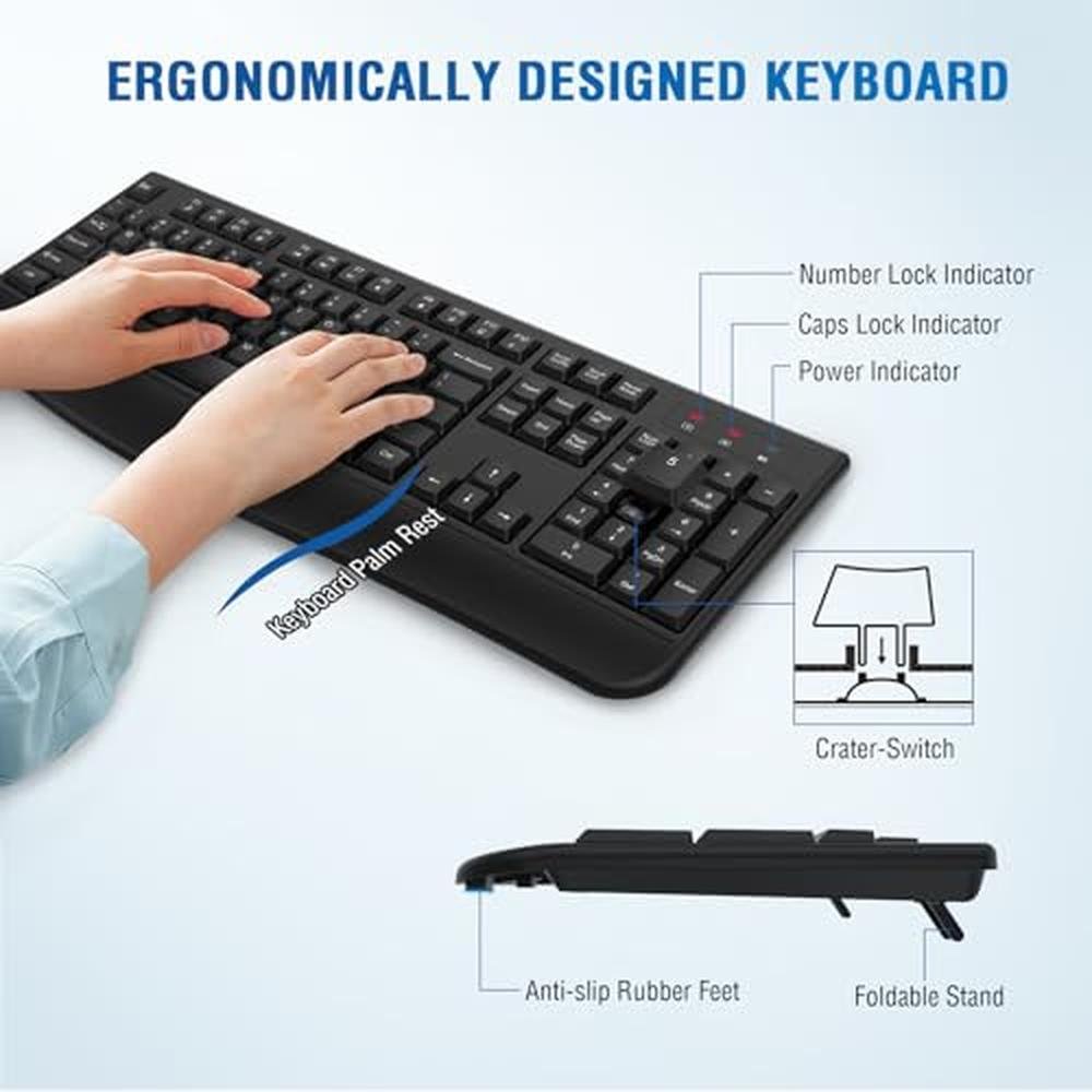 Wireless Keyboard Mouse Combo – In Use