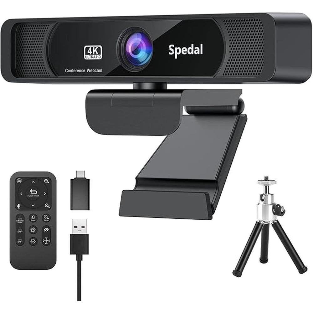 Webcam Spedal: Spedal 4K UHD Webcam with AI Noise Reduction – Front View
