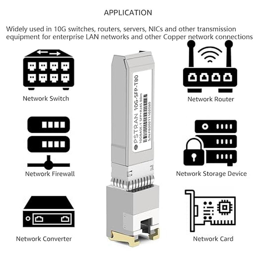 10GBASE-T SFP+ RJ45 Copper Transceiver Module Compatible – Packaging