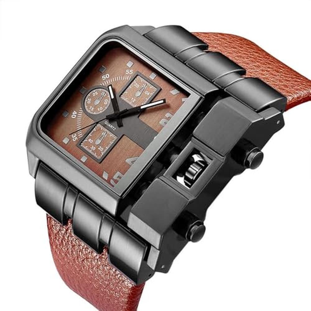 Face Watches: Reginald Hip Hop Mens 53MM Large Face Watch – Side View