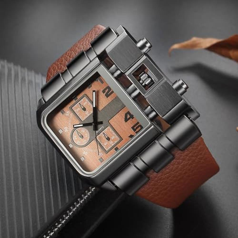 Face Watches: Reginald Hip Hop Mens 53MM Large Face Watch – Close-up Detail