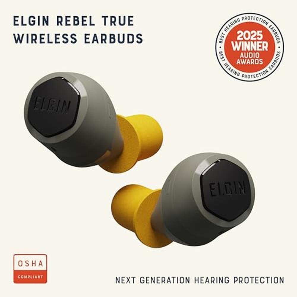 Noise Elgin: Elgin Rebel True Wireless Earbuds 25 dB Noise – Side View