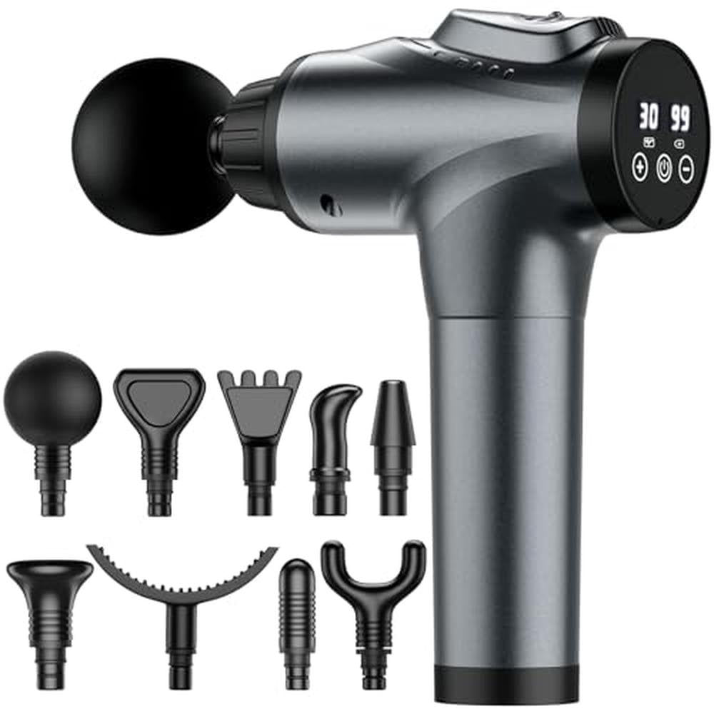 Massage Gun: Premium Handheld Electric Deep Tissue Massager – Front View