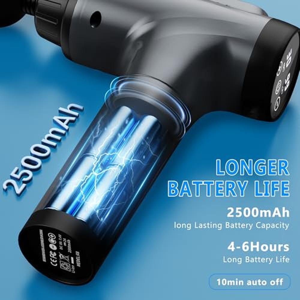 Massage Gun: Premium Handheld Electric Deep Tissue Massager – Close-up Detail