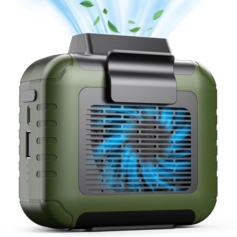 Portable Waist Fan: Yeedie Rechargeable Mini Waist Fan with – Front View