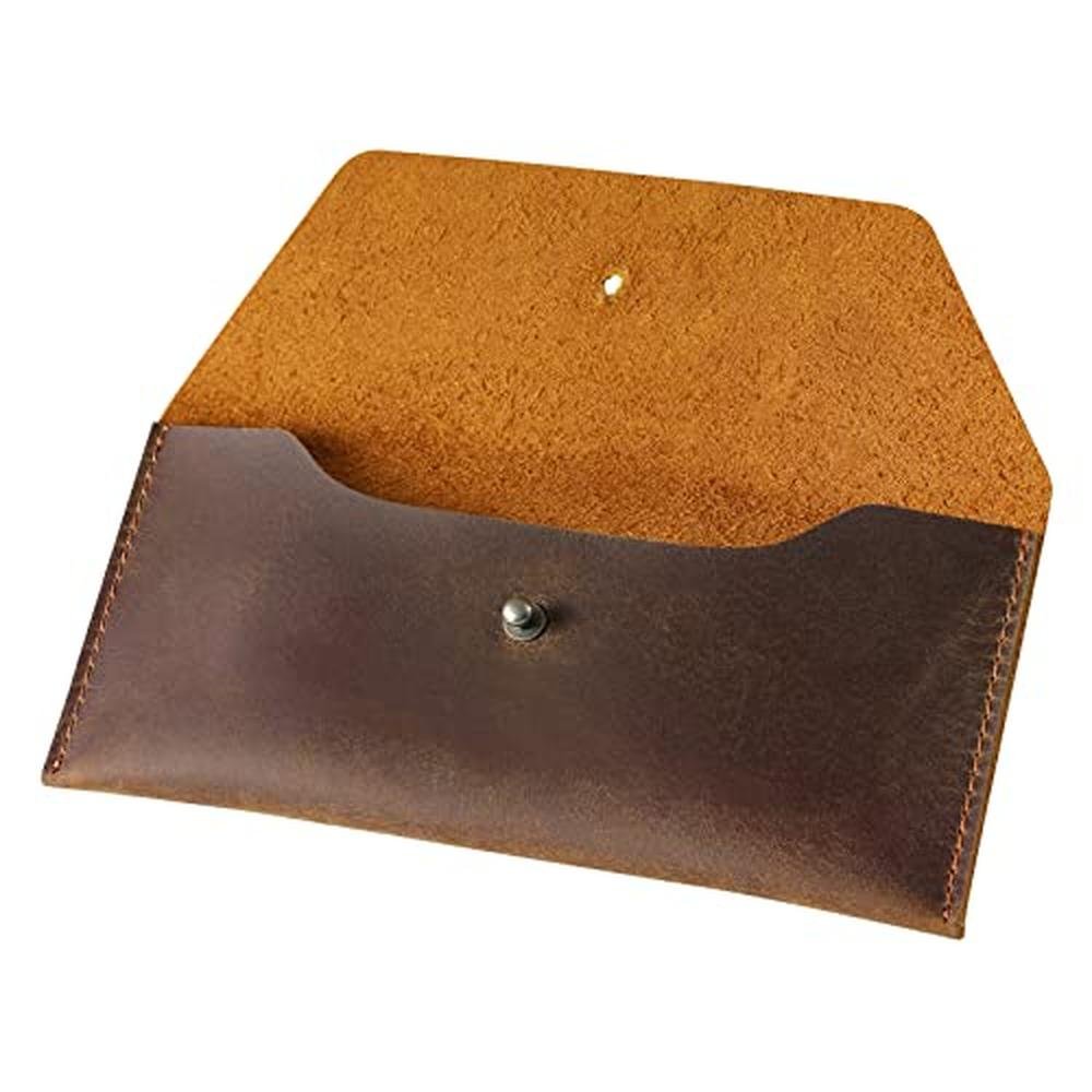 Ringsun Leather Money Cash Envelopes Wallet for Men – Front View