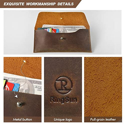 Ringsun Leather Money Cash Envelopes Wallet for Men – Packaging