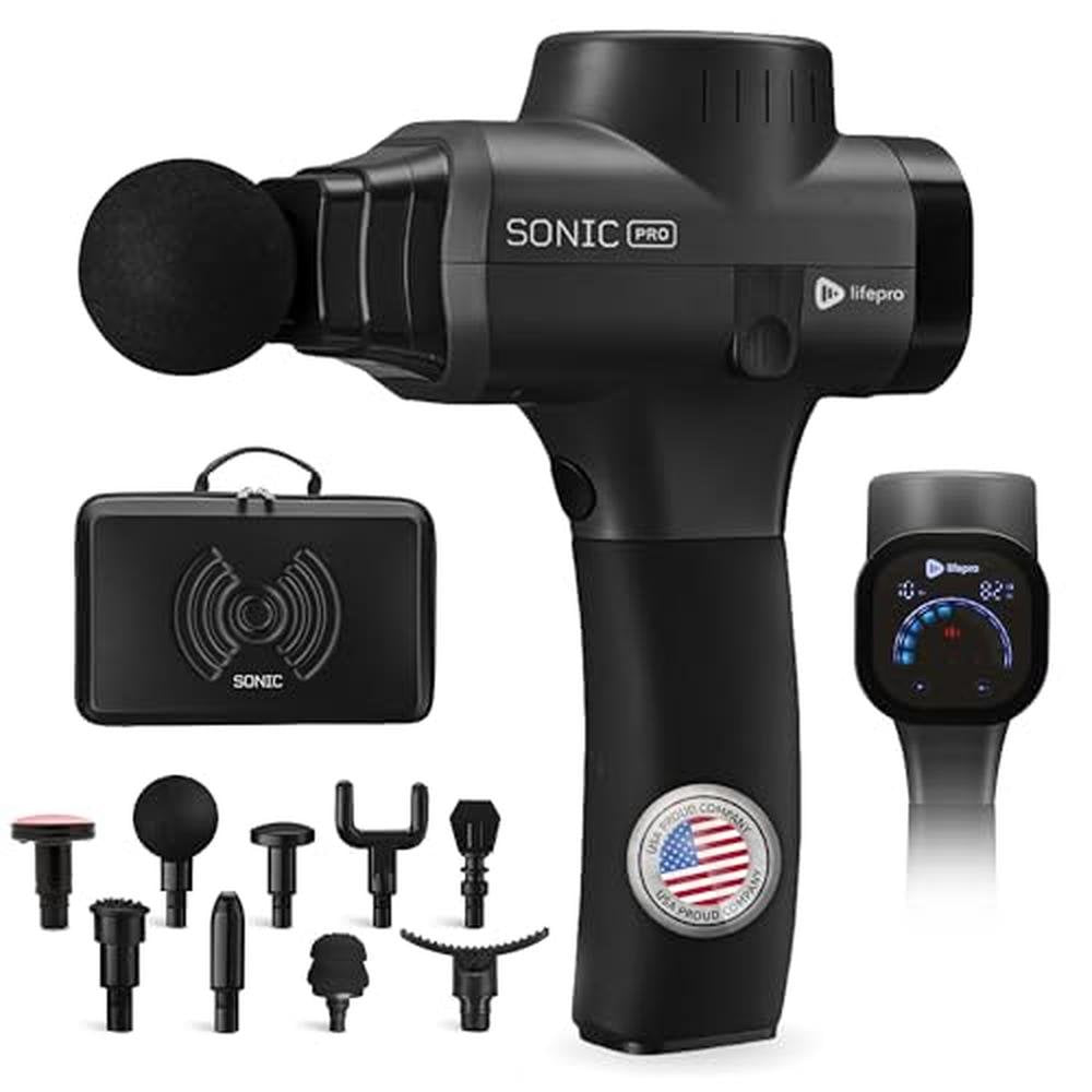Gun Massager: LifePro Sonic Pro Handheld Electric Massage – Front View