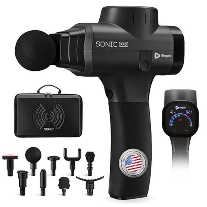 Gun Massager: LifePro Sonic Pro Handheld Electric Massage – Front View
