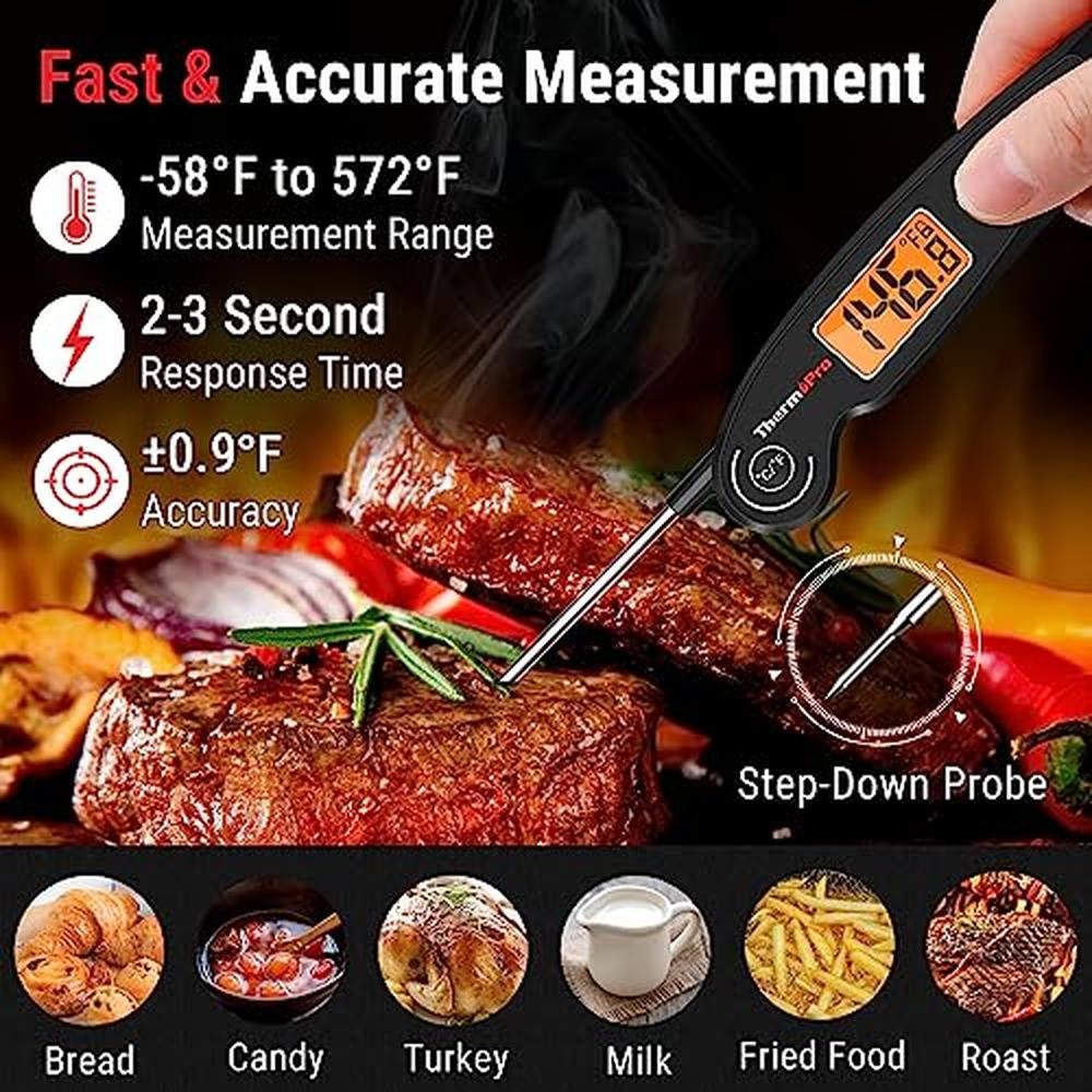 Thermometer Digital: ThermoPro TP605 Instant Read Meat – Side View