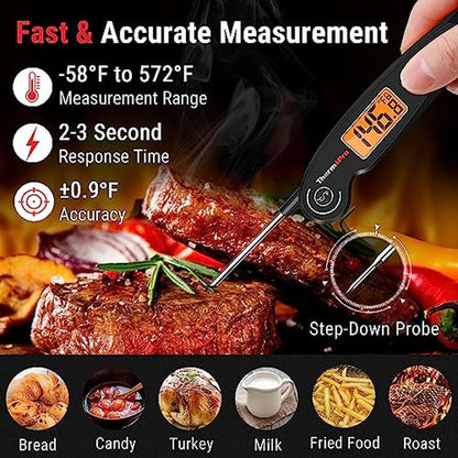Thermometer Digital: ThermoPro TP605 Instant Read Meat – Side View