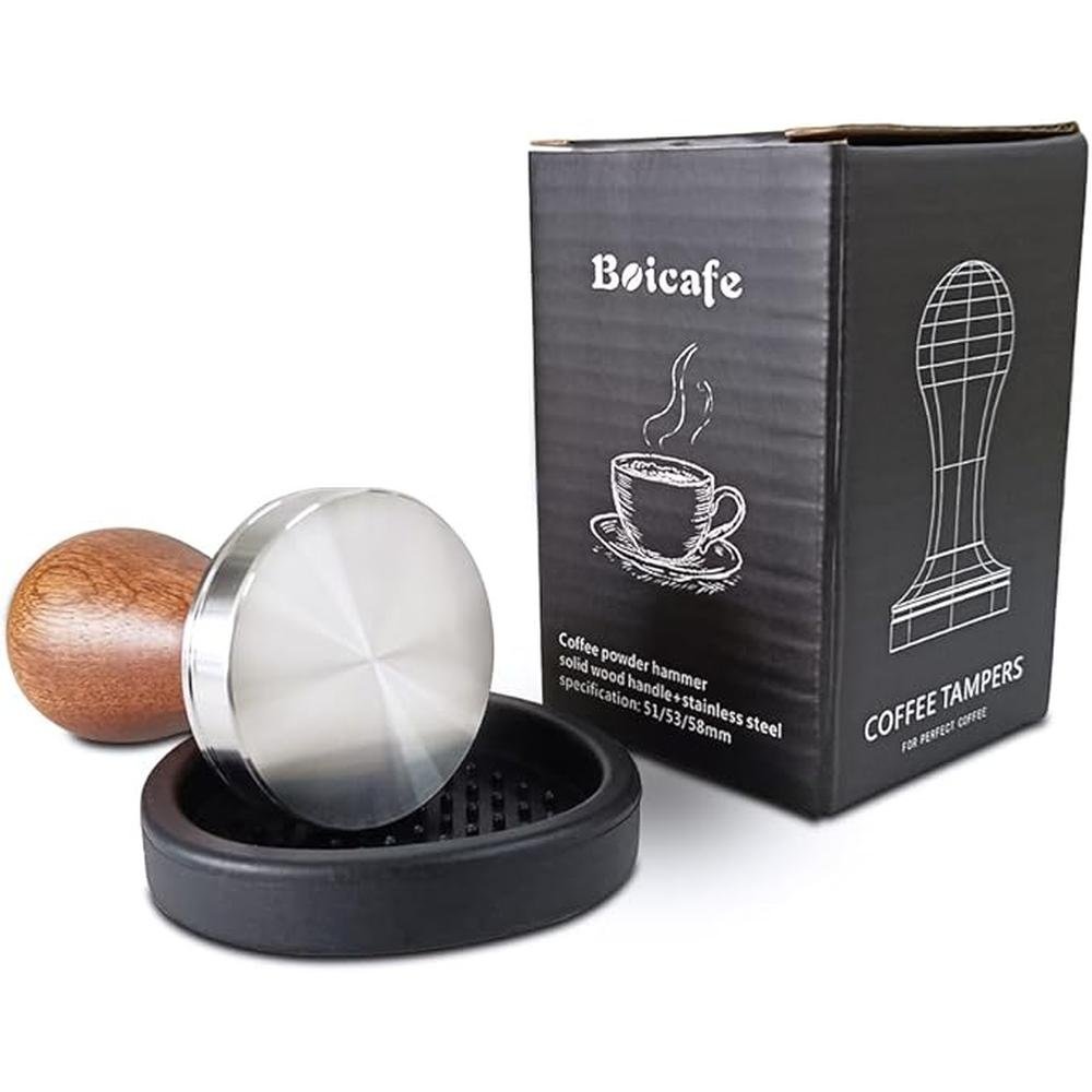Tamper 51mm: Boicafe Coffee Tamper 304 Stainless Steel – Front View