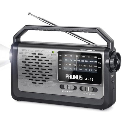Radio Prunus: PRUNUS NOAA Weather AM FM Portable Radio – Front View