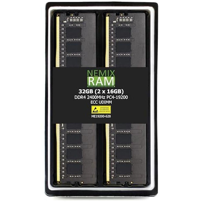 NEMIX RAM: 32GB (2x16GB) DDR4 2400MHz PC4-19200 2Rx8 1.2V – Front View