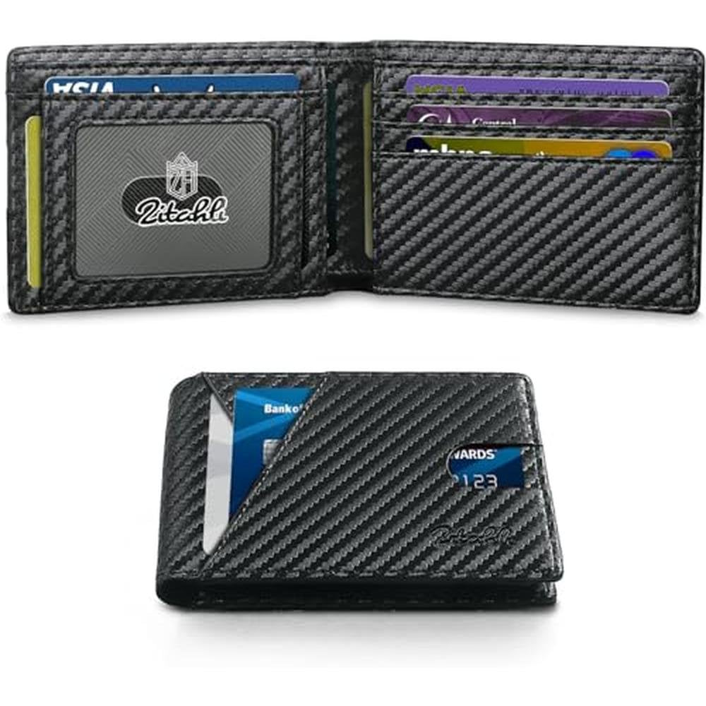 Zitahli Novelty Wallet for Men Slim 11 Credit Card Holder – Front View