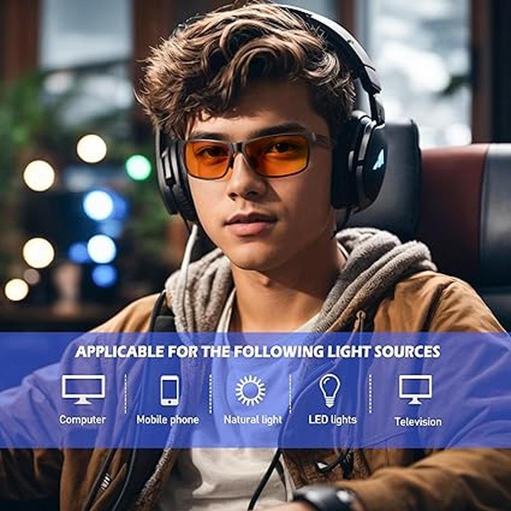 Glasses Blue Light Blocking: ANYLUV Gaming Glasses – Side View