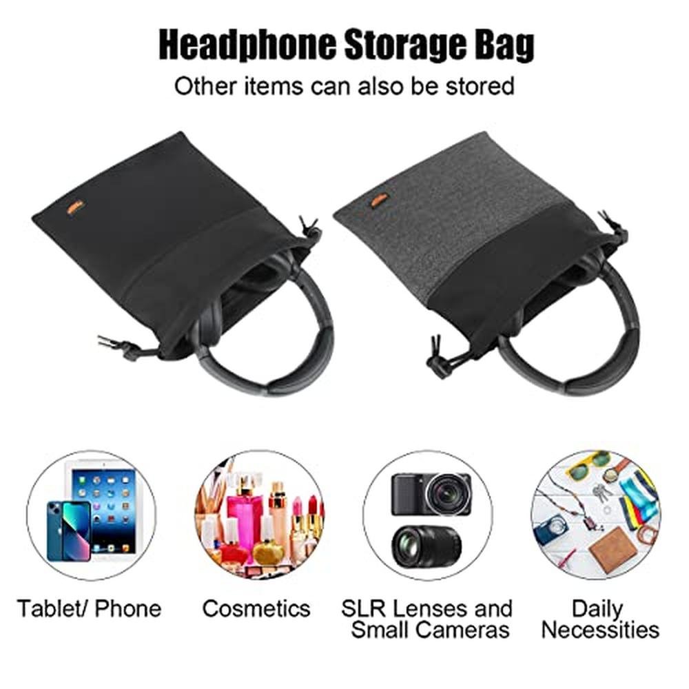 Headphone Bag: Desing Wish 2-Pack Lightweight Headphone – Side View