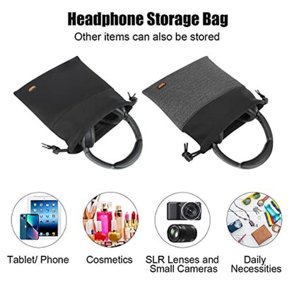 Headphone Bag: Desing Wish 2-Pack Lightweight Headphone – Side View